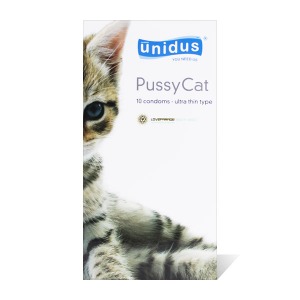유니더스 푸시캣 고양이 콘돔 - 53mm 초박형 10P