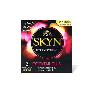 안셀 스킨 칵테일 클럽 폴리아이소프린 신소재 콘돔 - 51mm 초박형 3P